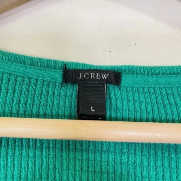 J.Crew Thermal Henley  Striped Long Sleeve Top - Picture 5 of 12